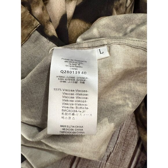 Magliano Graphic pattern printed throughout Twisted Shirt sz L brown cats NWOT - Picture 4 of 7